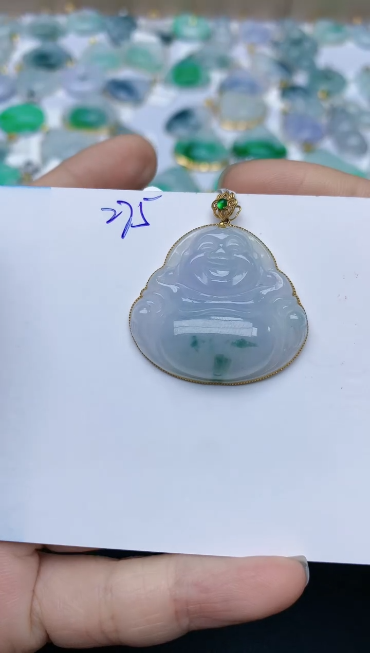 【闪购商品】翡翠颈饰18K金镶嵌天然翡翠A货    275