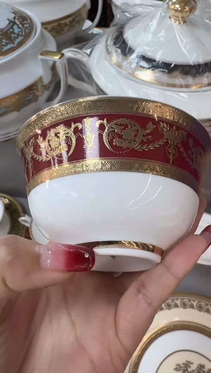 【闪购商品】瓷片4英寸奶茶碗 1个 脚线瑕 只有一个