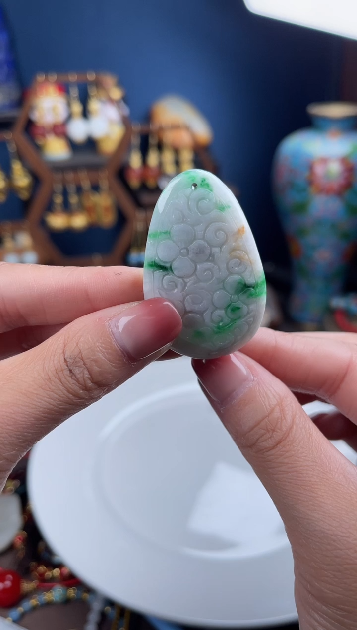 未镶嵌挂件翡翠喵***黄，112357翡翠