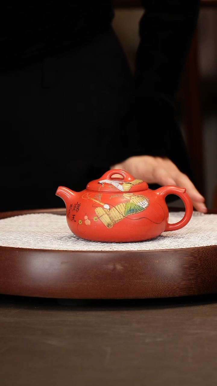 【邵映华】扁腹 石骨红泥 300c+十二头套组