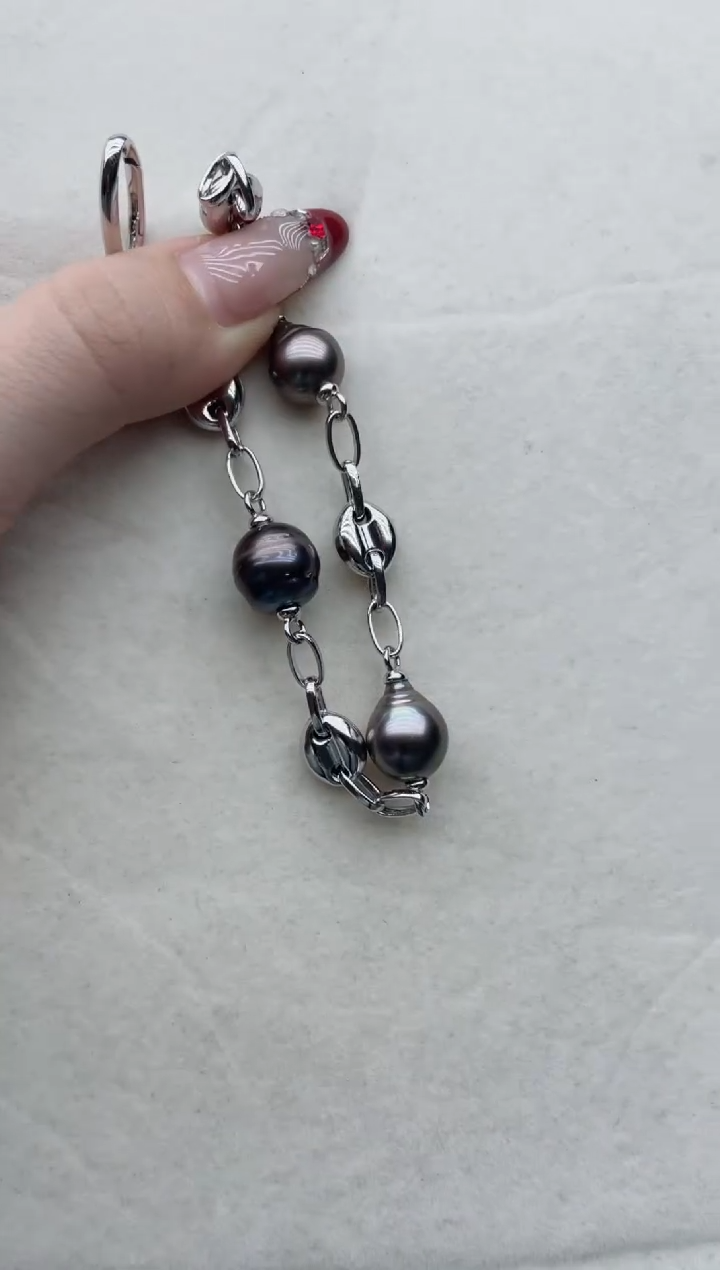 【闪购商品】海水珍珠手链银S925镶嵌A38