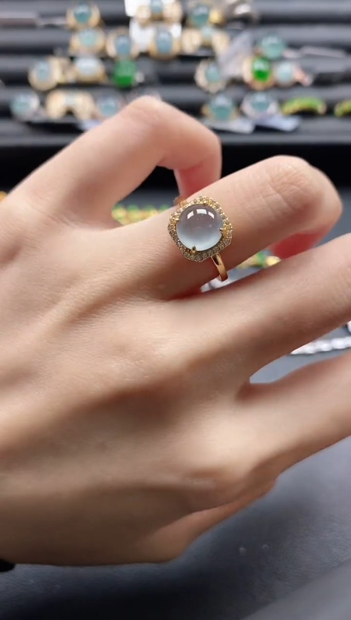 【闪购商品】翡翠戒指银S925镶嵌11111