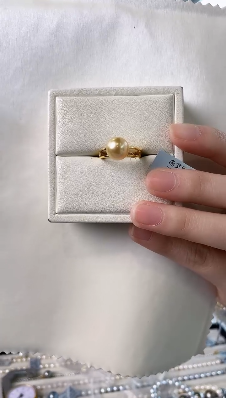 【闪购商品】海水珍珠戒指银S925镶嵌9-10海水珍珠戒指