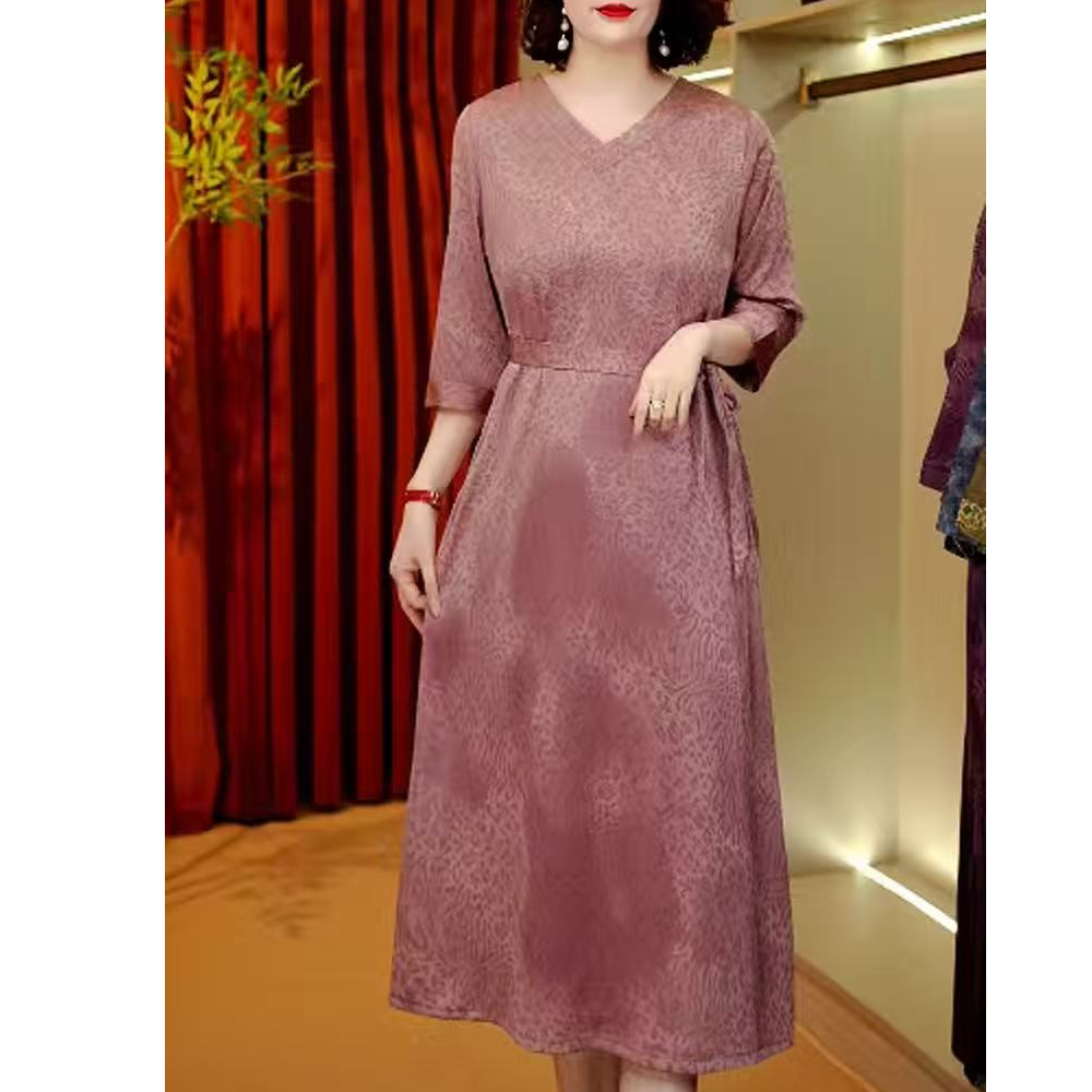 236【倩】百搭时尚简约休闲显瘦减龄连衣裙