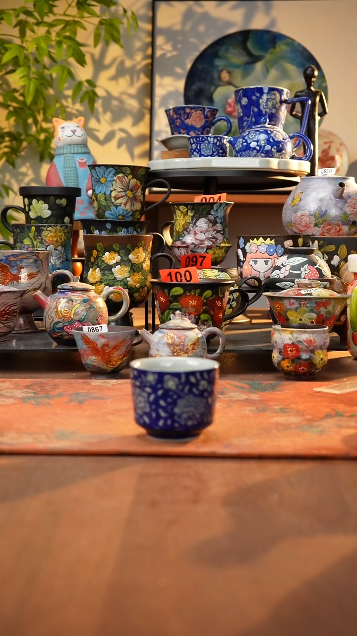 瓷片景德镇手工手绘1058