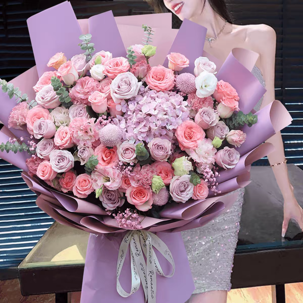 玫瑰鲜花花束女友闺蜜爱人生日礼物全国同城配送