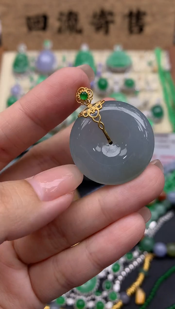 【闪购商品】翡翠颈饰18K金镶嵌273-中国好珍宝