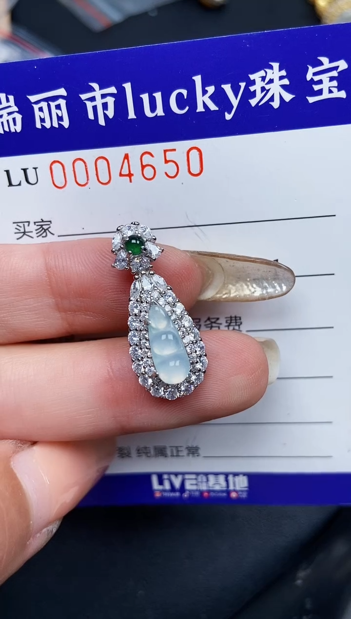 【闪购商品】翡翠颈饰银S925镶嵌4650