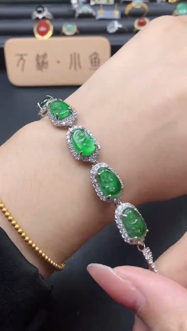 翡翠戒指银S925镶嵌51511