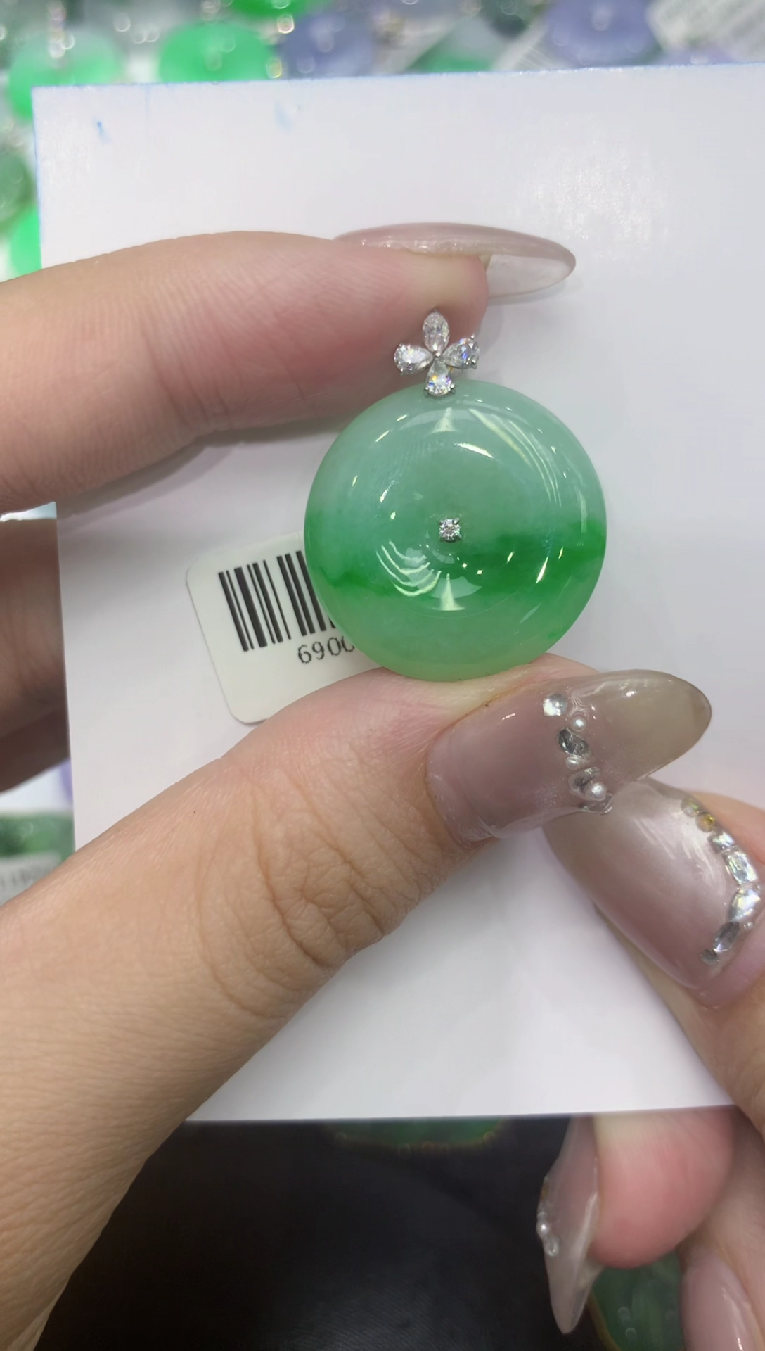 【闪购商品】翡翠颈饰18K金镶嵌222222222