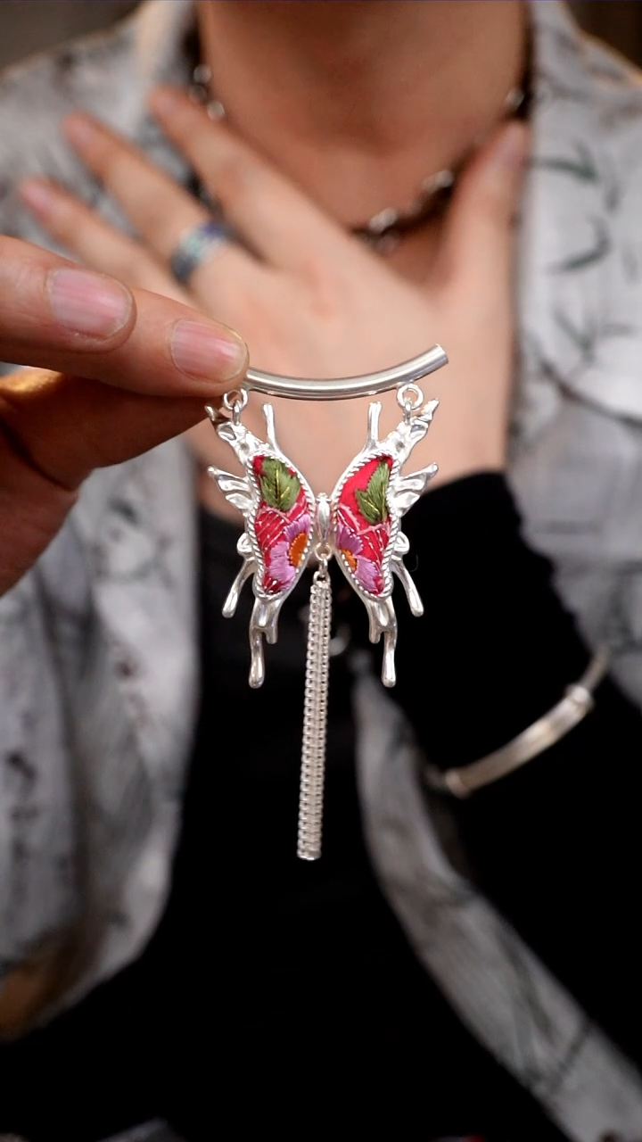 【闪购商品】刺绣041非遗手工刺绣吊坠