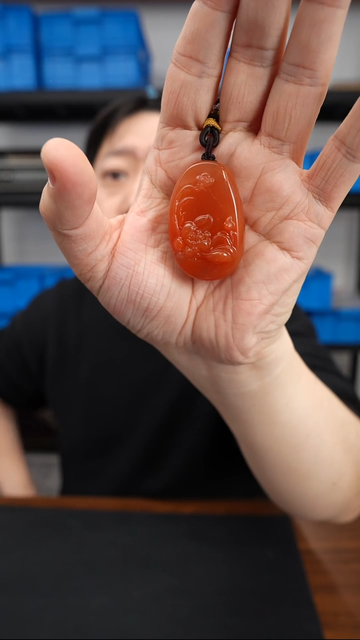 未镶嵌挂件南红玛瑙0102DL041花开富贵