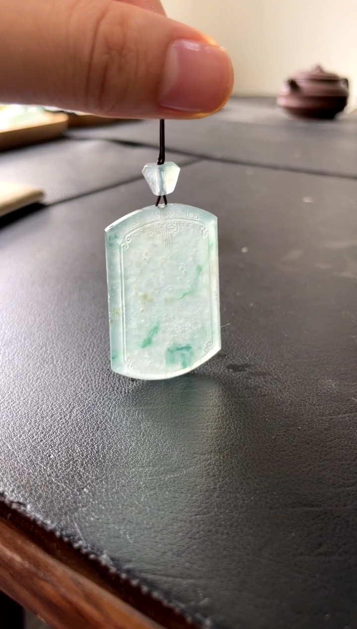 定制翡翠未镶嵌仿古牌