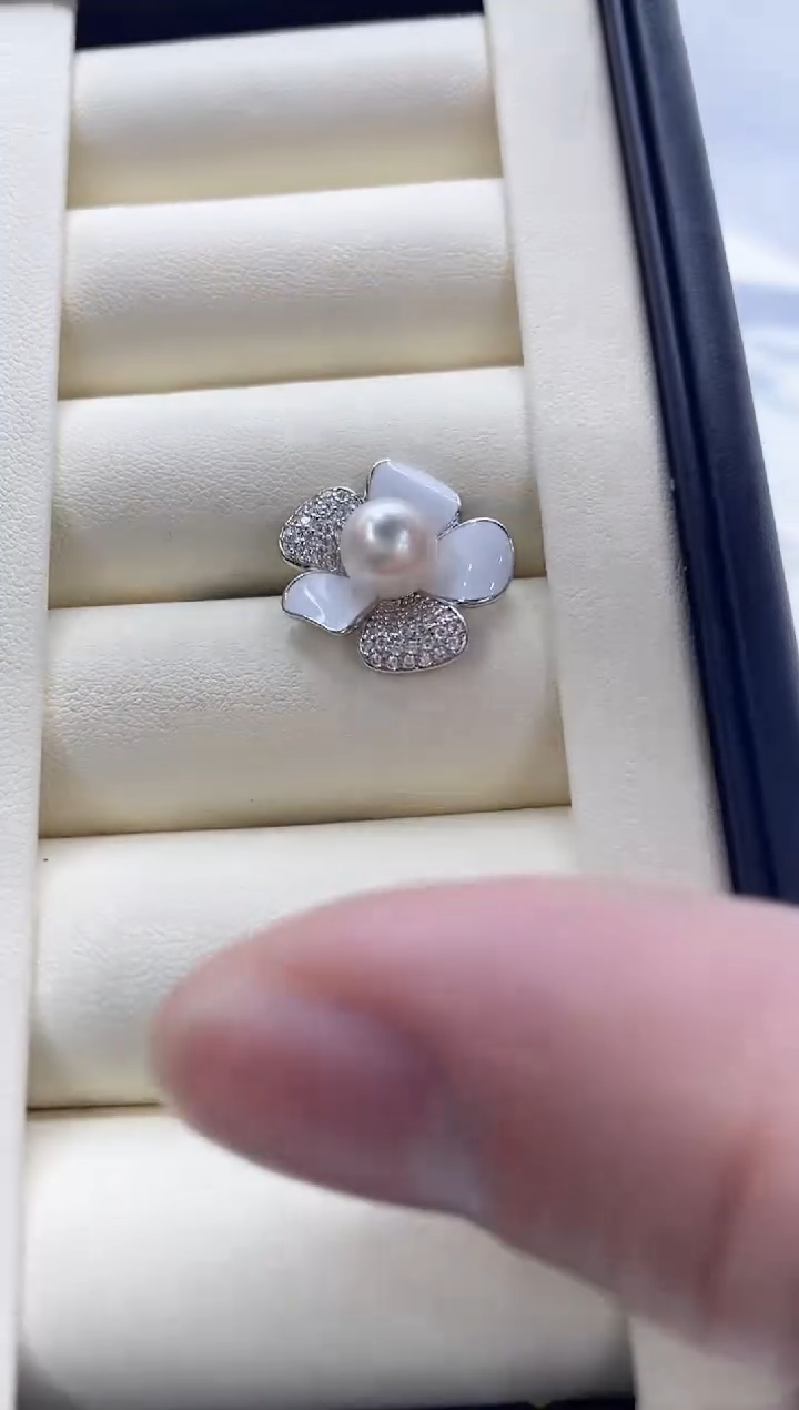 【闪购商品】海水珍珠吊坠(不含链)银S925镶嵌海水珍珠吊坠