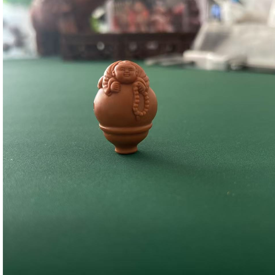 橄榄核油核雕刻童子三通大小尺寸