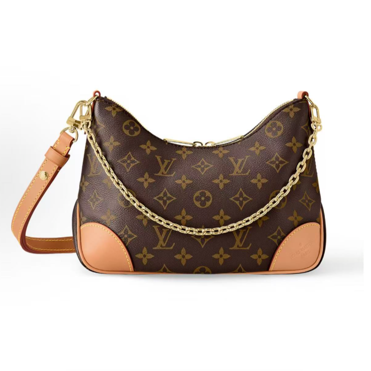 99新 LouisVuitton/路易威登 黄牛角芯片款手提单肩包/x