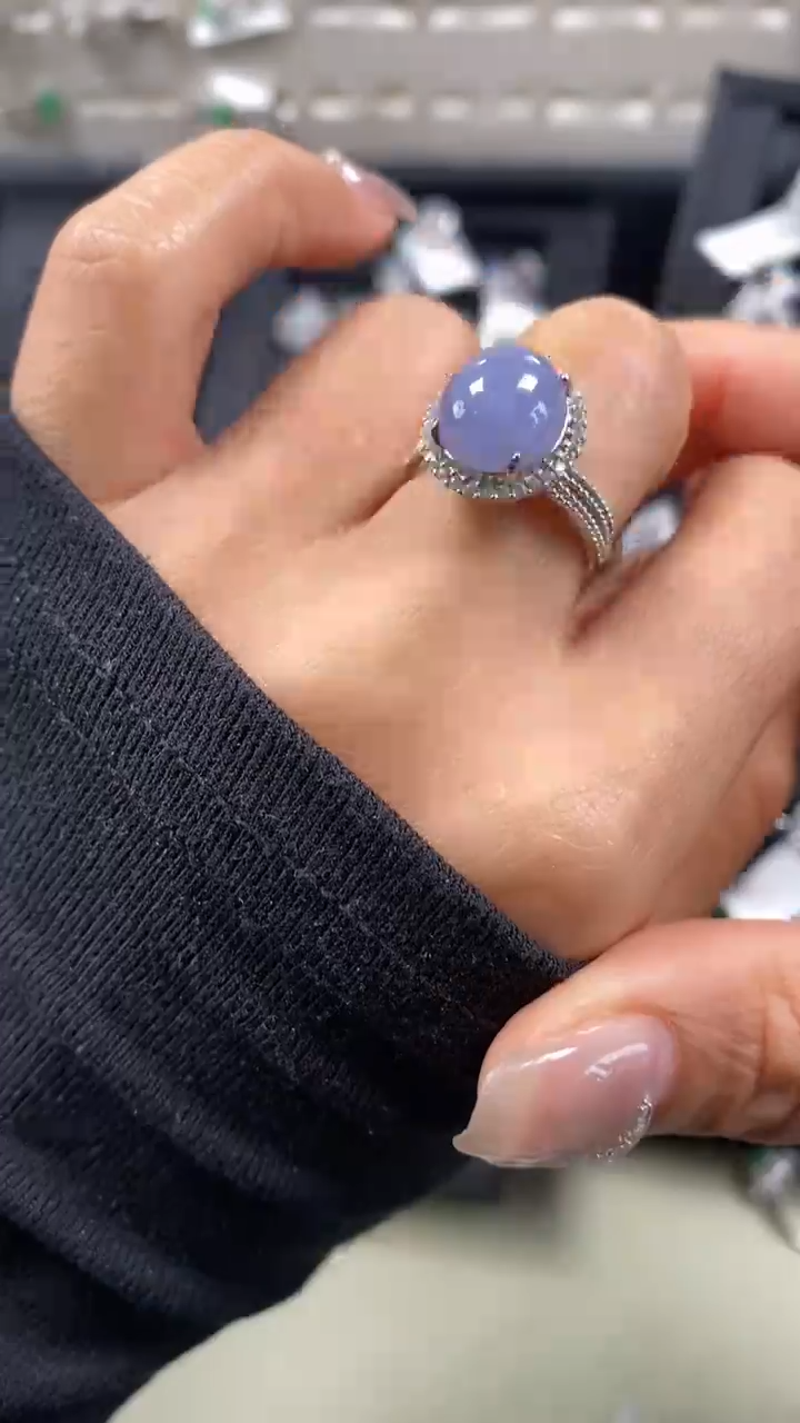 【闪购商品】翡翠戒指银S925镶嵌8999