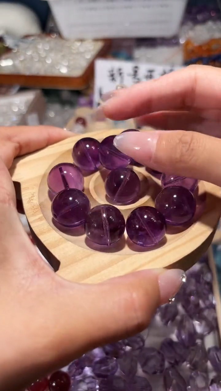 未镶嵌手串水晶j48紫水晶卡18