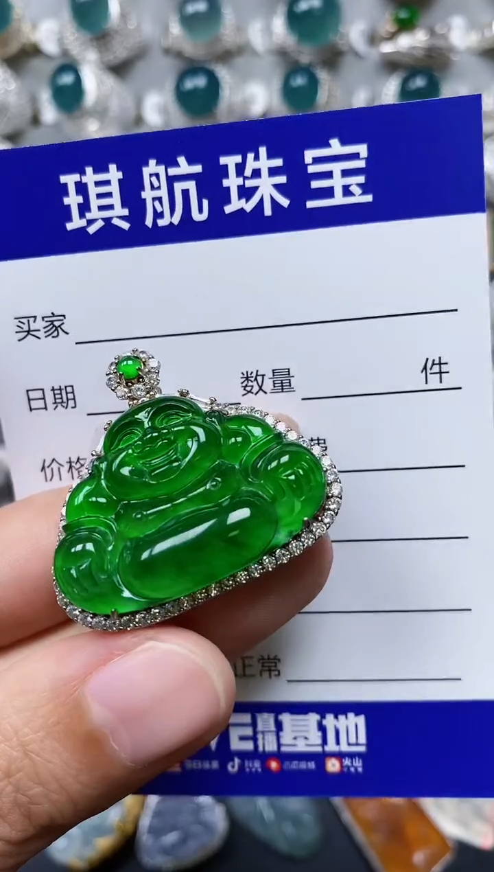 【闪购商品】翡翠颈饰银S925镶嵌0388