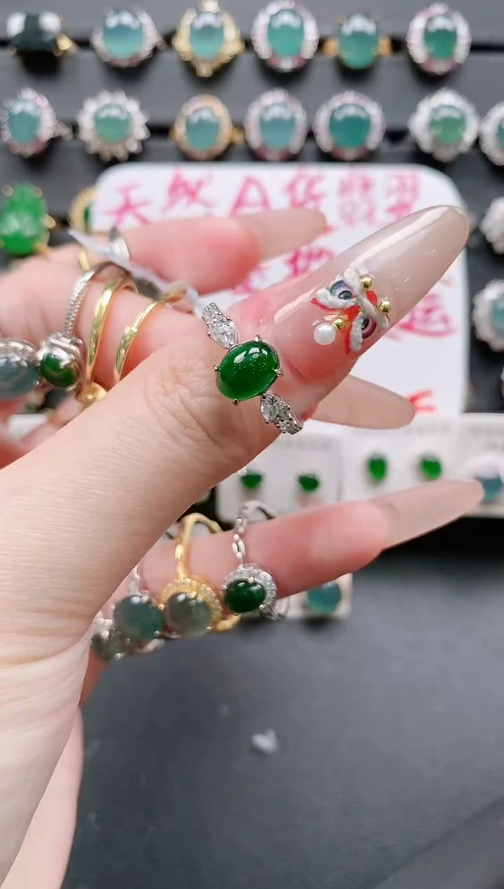 【闪购商品】翡翠戒指银S925镶嵌11111111