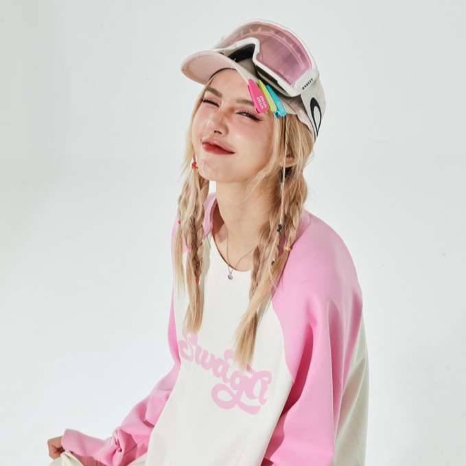 SWAGLI新款【双拼艺术】滑雪服打底卫衣户外单双板三防保暖男女同款