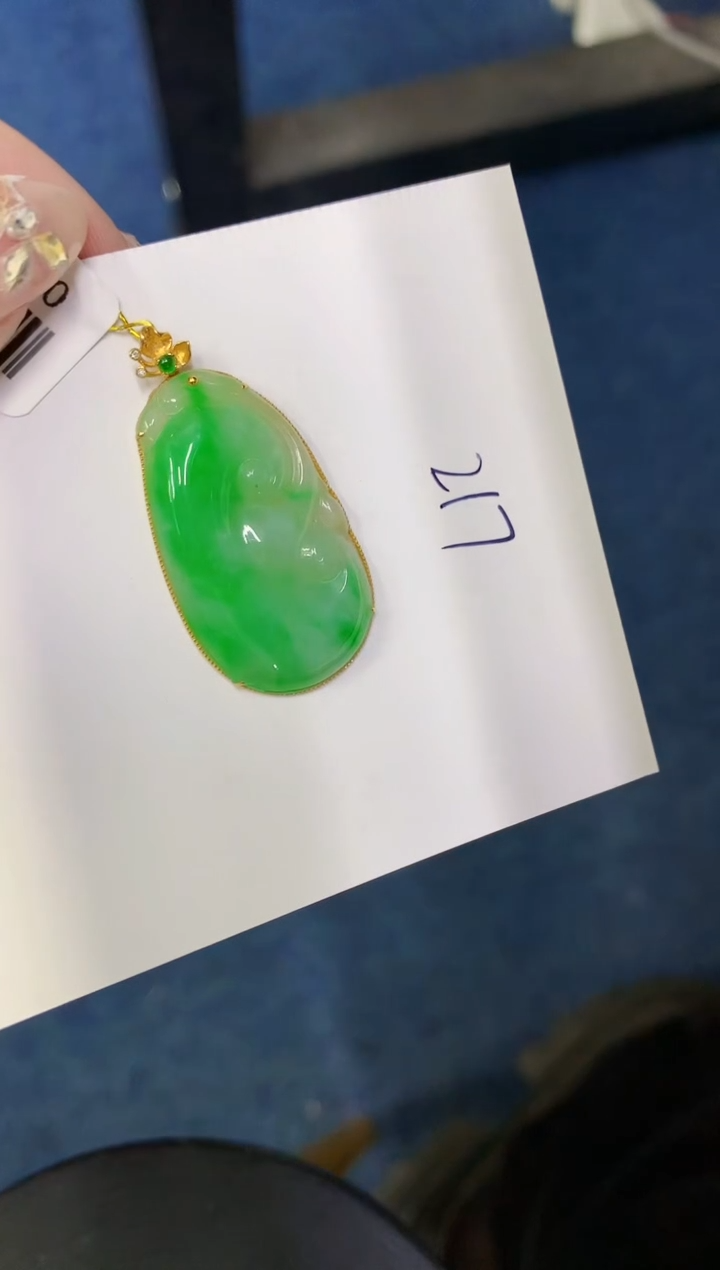【闪购商品】翡翠颈饰18K金镶嵌00000000000