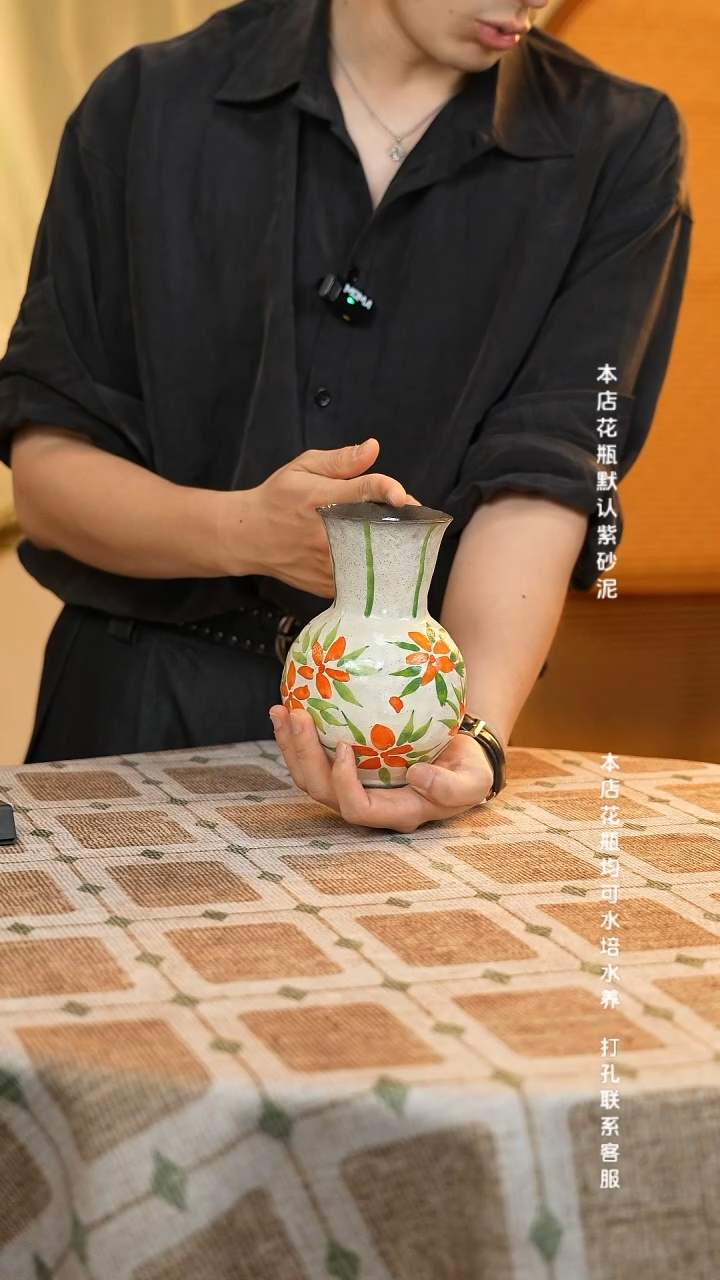 摆件景德镇手作艺术花瓶