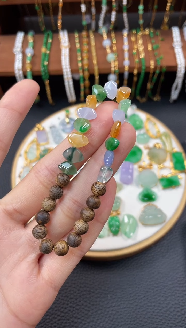 【闪购商品】翡翠套链未镶嵌一个  JK456