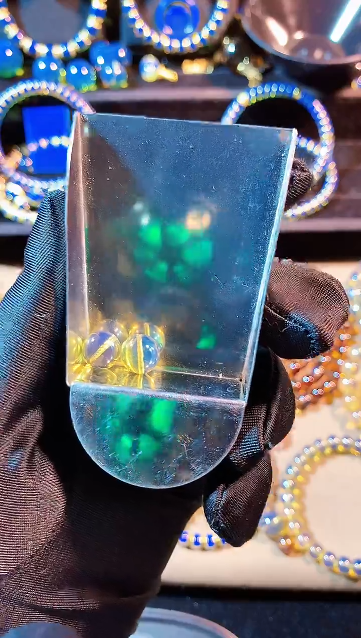 蓝珀未镶嵌珠宝奇石9mm蓝珀 两颗