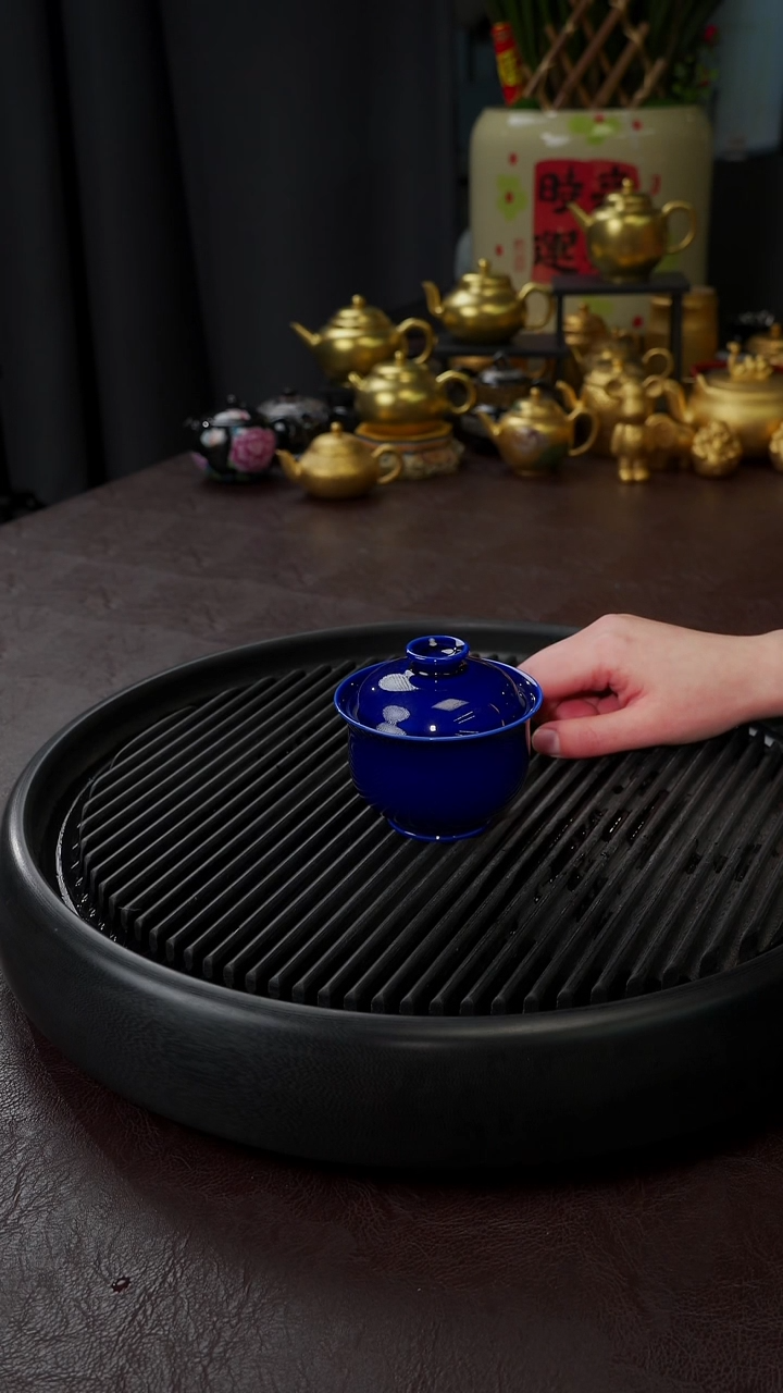 【闪购商品】杯【宜景窑蓝宝王子】盖碗