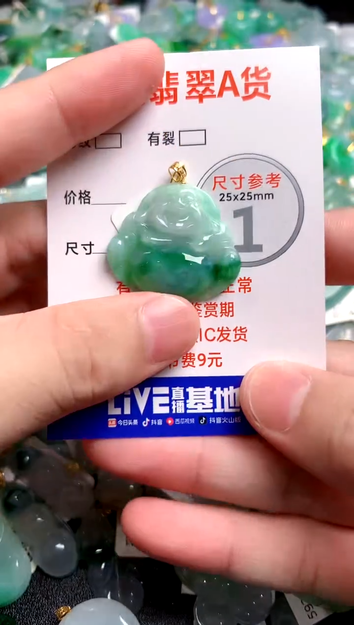 翡翠18K金镶嵌颈饰0986204607