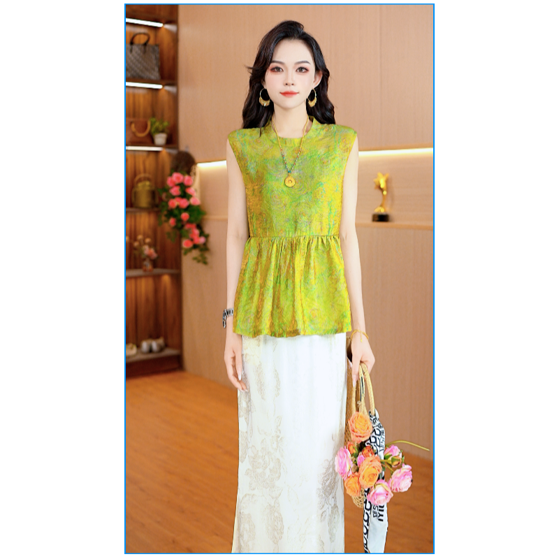 5802-3【浮光锦】新款气质女士小衫