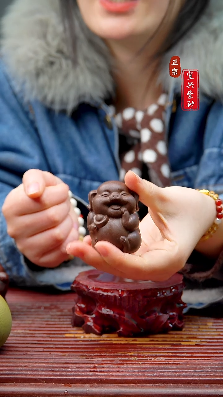 紫砂茶宠宜兴子紫砂摆件
