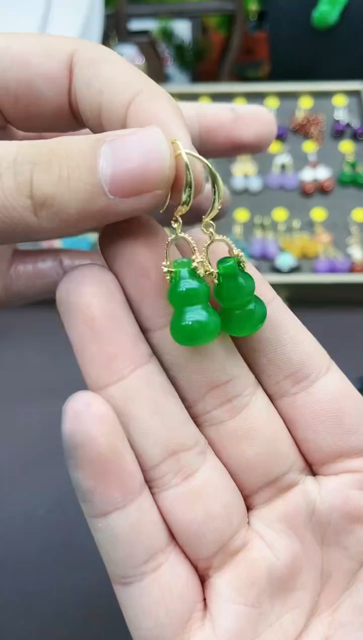 【闪购商品】玛瑙/玉髓耳钉银S925镶嵌213000