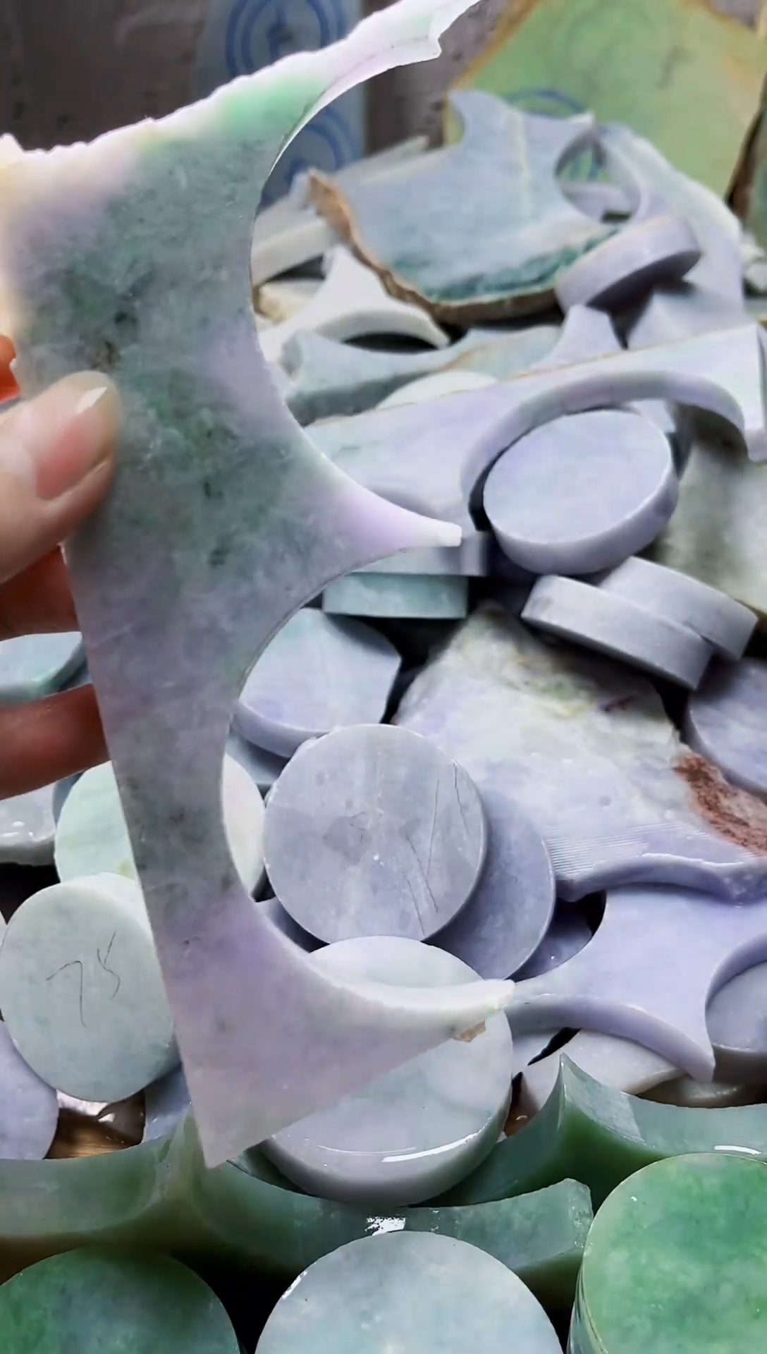 颈饰未镶嵌翡翠天然翡翠A货731