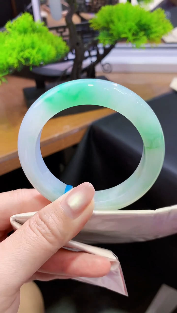 未镶嵌手镯翡翠k4天然A货缅甸翡翠55.8正圈