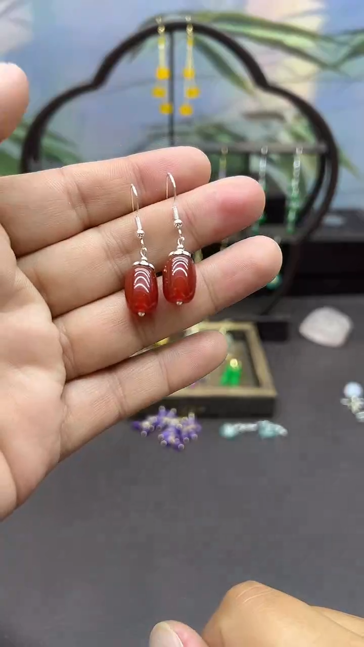 未镶嵌耳饰玛瑙/玉髓222