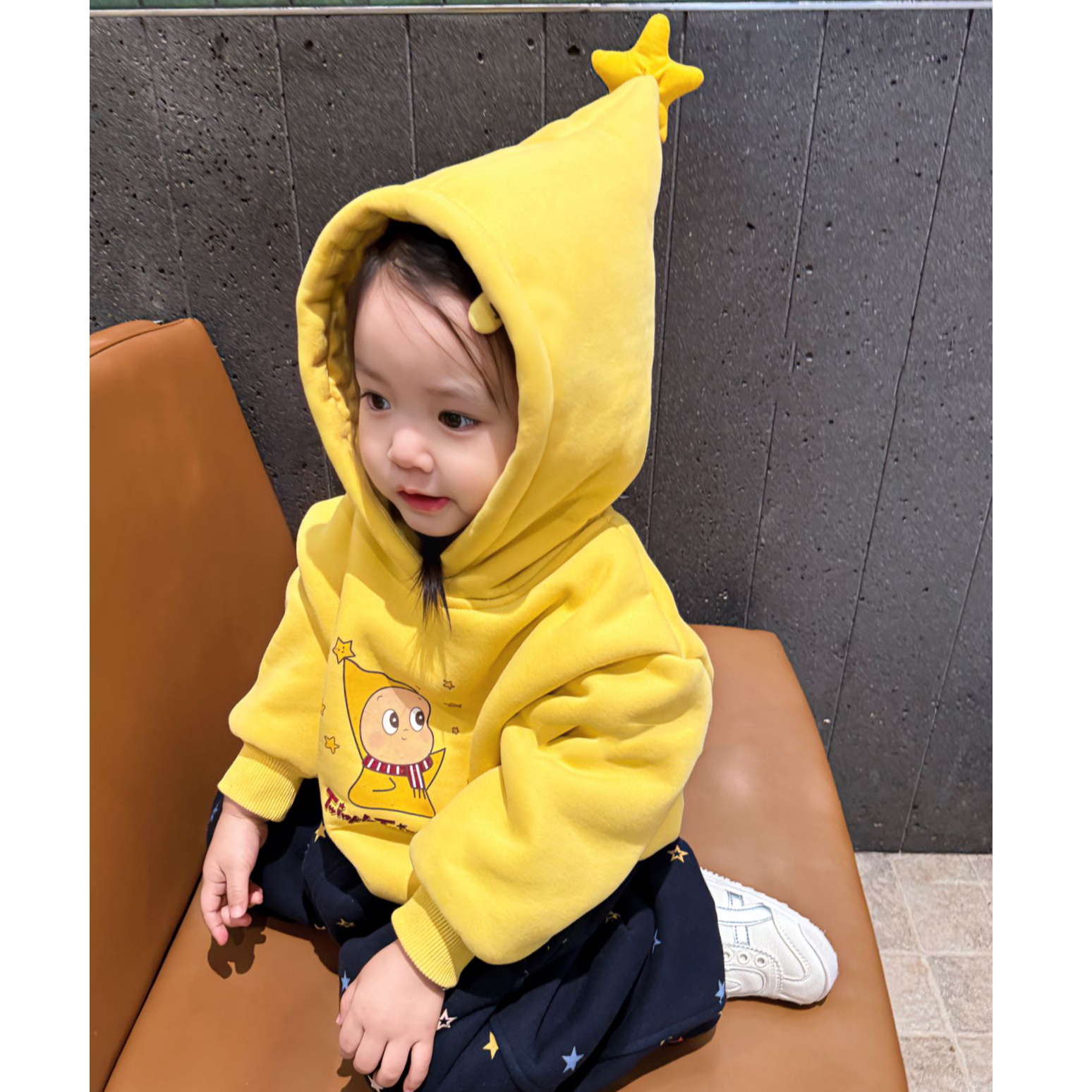 男女童冬季加绒套装卡通连帽卫衣男女宝宝小童保暖休闲裤两件套