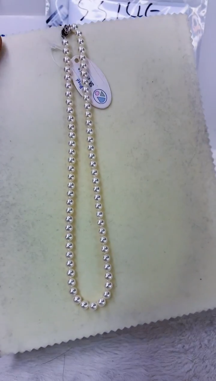未镶嵌DA海水珍珠akoya串链带大证6-7 ss921