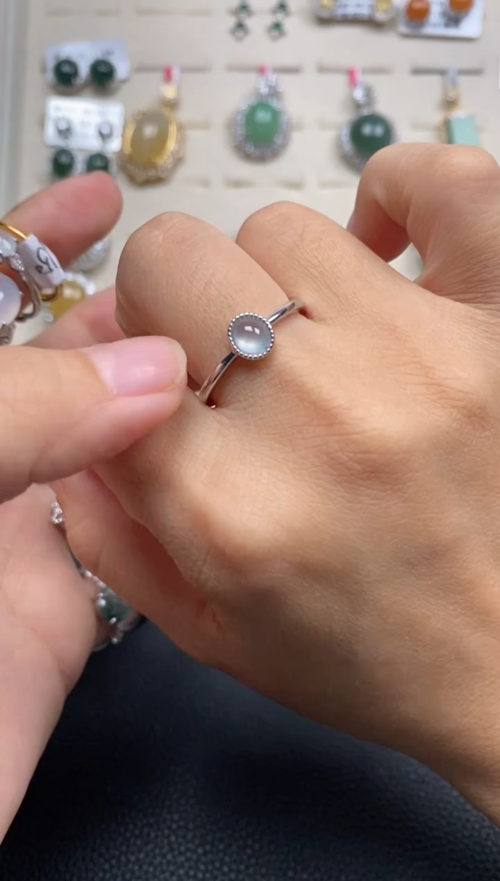 【闪购商品】翡翠戒指银S925镶嵌1111