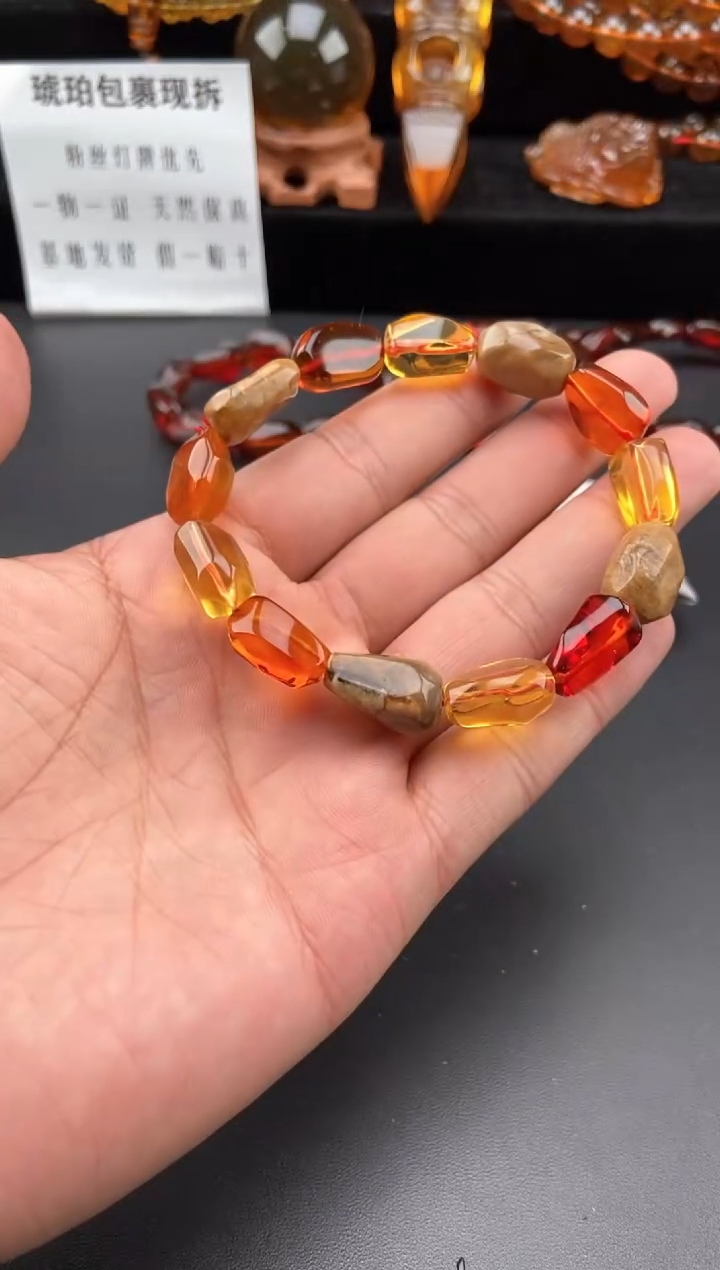 【闪购商品】琥珀手链未镶嵌多宝随形手串