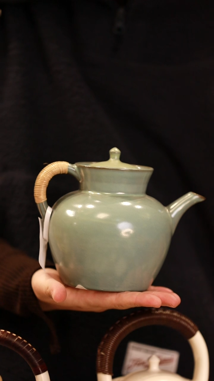 【闪购商品】瓷片fst绿色大壶大碗茶