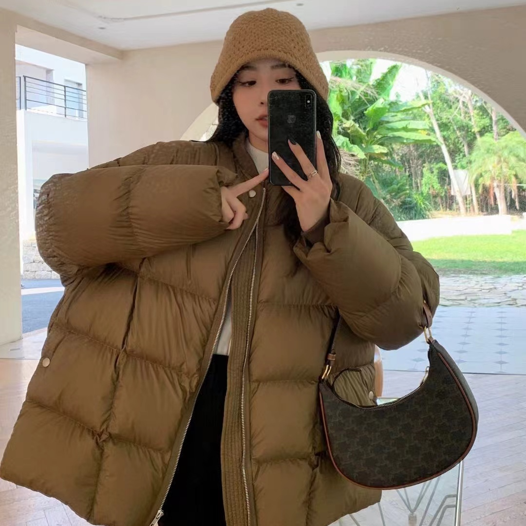 【工厂直营】棒球领-新款百搭保暖后背织带面包款保暖外套女生