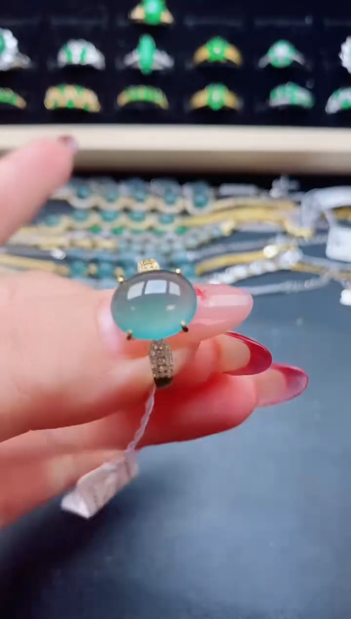 【闪购商品】翡翠戒指银S925镶嵌321321