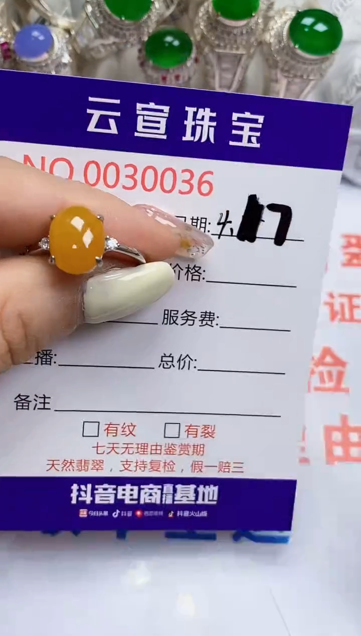 翡翠戒指银S925镶嵌/0036