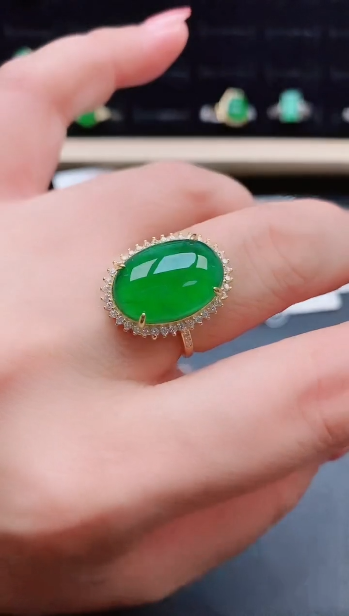 【闪购商品】翡翠戒指银S925镶嵌121221