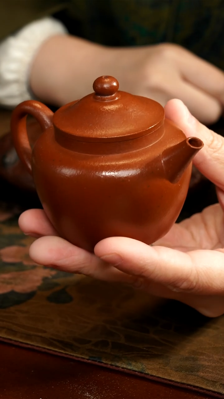 茶壶紫砂野山红泥小壶