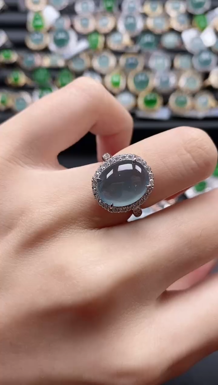 【闪购商品】翡翠戒指银S925镶嵌516151