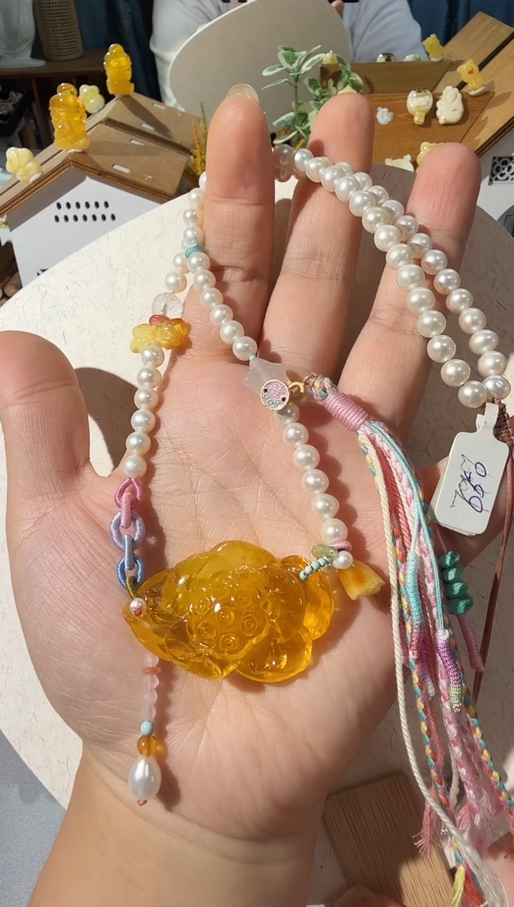 未镶嵌项链蜜蜡蜜蜡项链
