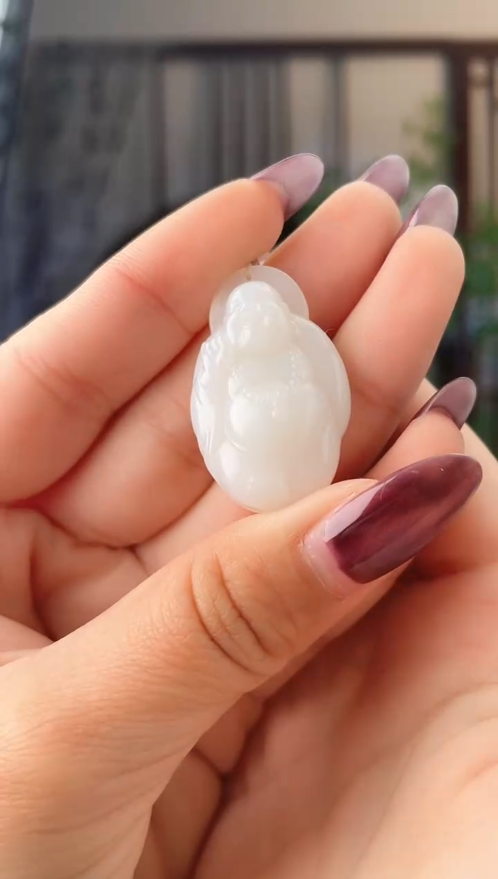 颈饰未镶嵌和田玉逍遥佛 xp